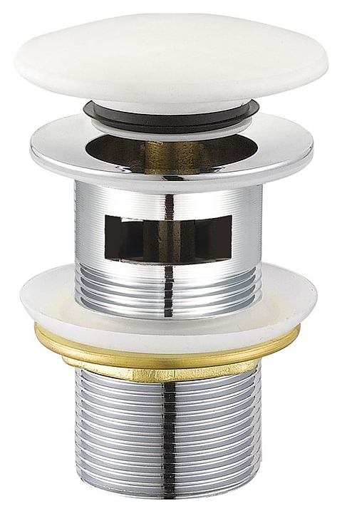 Клапан донный CEZARES CZR-SAT7-Bi, хром с белой крышкой