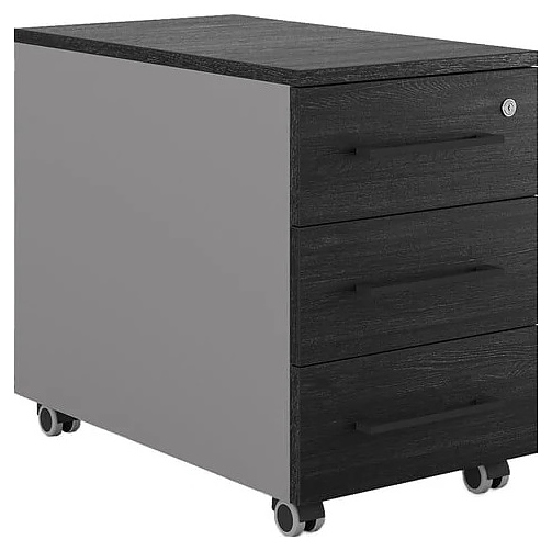 Тумба мобильная КОБОР TМ3-40/50 aluminum/wood