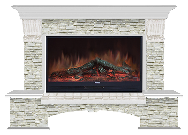 Камин Glenrich Бостон К P 86 ГО беленый дуб