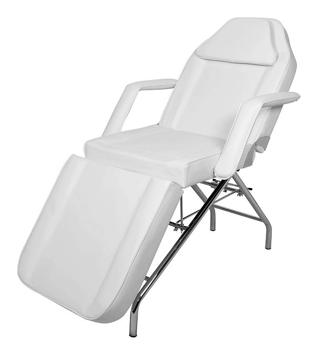 Кресло косметологическое Мэдисон&Co МД-3560, каркас хром, белое
