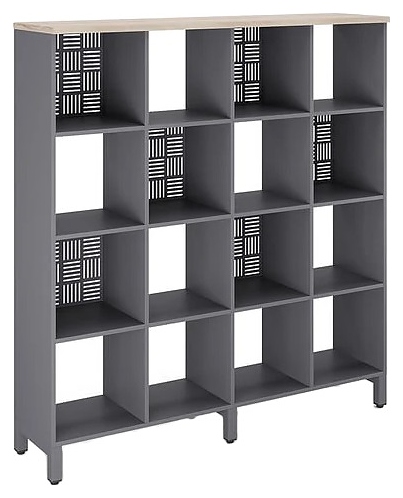 Стеллажная система КОБОР SQ-4X4 graphite/natural