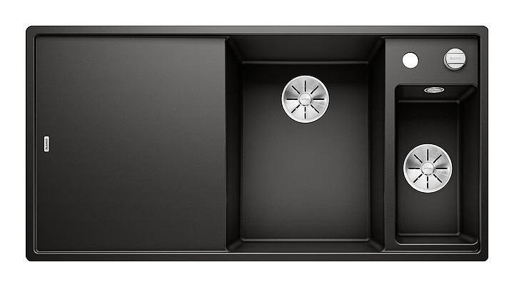 Кухонная мойка Blanco Axia III 6 S InFino Silgranit (+столик ясень) правая мойка черная