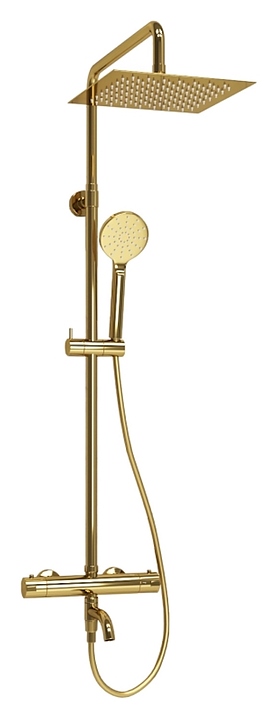 Душевая система с термостатическим смесителем Wasserkraft A188.256.207.PG Thermo глянцевое золото