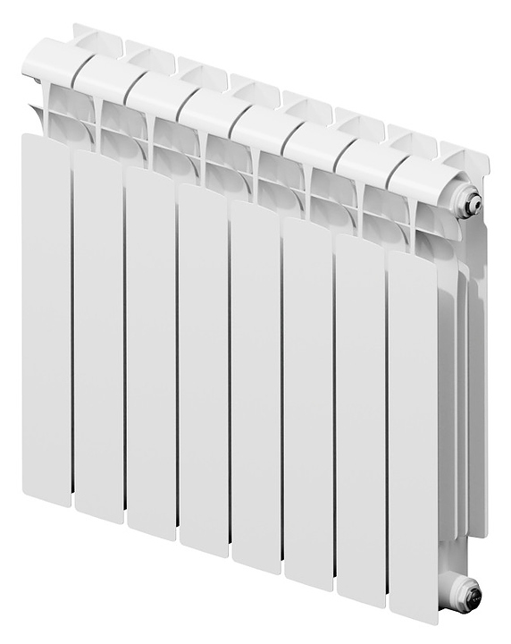 Радиатор Rifar EcoBuild Ventil 500, белый (8 секций, правое нижнее подключение) (с уценкой)