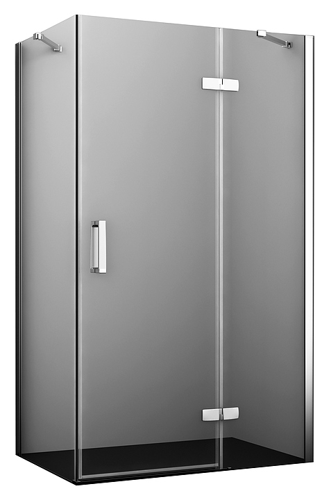 Уголок душевой Wasserkraft Aller 10H10RWHITE 120х100 см, правый, серебристый профиль