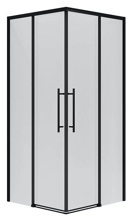 Уголок душевой Niagara Nova NG-6830-34BLACK 100х100х195 см, профиль черный матовый