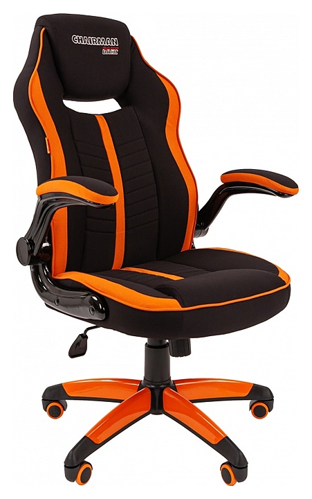 Кресло игровое Chairman GAME 19 7060632, черно-оранжевое