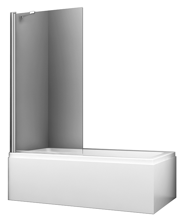 Шторка на ванну Wasserkraft Berkel 48P01-80 Fixed 80х140 см, профиль серебристый