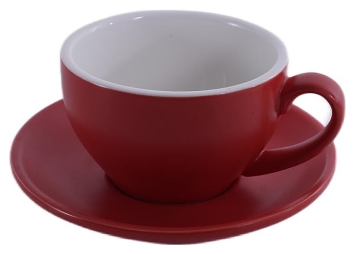 Чайная пара P.L. Barbossa Barista S0120-250-matte red 300 мл (фарфор) красная матовая
