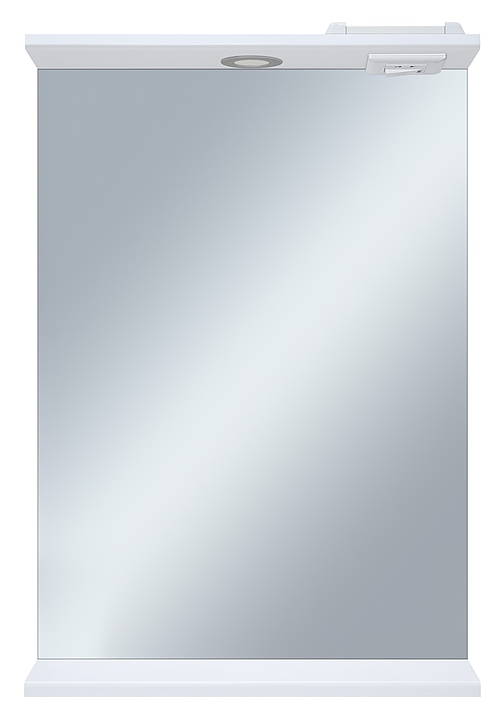 Зеркало Misty Енисей-50 50х72 см с подсветкой, белое