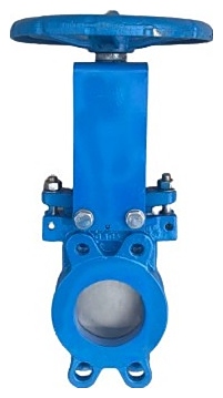 Задвижка шиберная Benarmo 107-5646, PN 1 МПа, ДУ 65, двухсторонняя межфланцевая чугунная, с маховиком