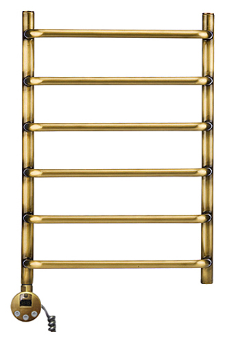 Полотенцесушитель электрический Domoterm Стефано П6 40x60 см EL АБР, левый, античная бронза