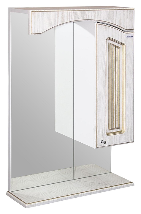 Шкаф зеркальный Mixline Крит-55 52х80 см патина золото