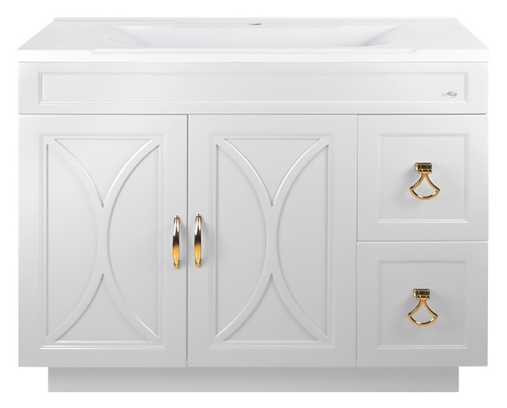 Тумба под раковину Misty Амбра-80 77,2х80 см, с 2 ящиками, белая