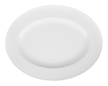 Блюдо овальное Corone White LQ-QK15064C 333х260х22 мм с орнаментом