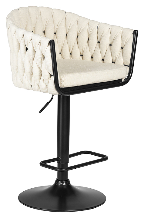 Стул барный DOBRIN 9690-LM LEON (кремовый, черная сталь)