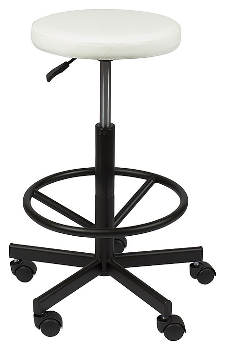 Стул мастера МЭДИСОН АСТЕК высокий с опорой для ног, белый матовый