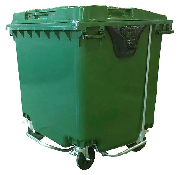 Контейнер для мусора ТАРА.РУ МКТ-1100 ПП зеленый