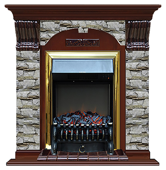 Камин Glenrich Арочный Fobos BR Алтай красное дерево