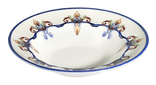Тарелка глубокая ID Fine Brio 20646-131128 28 см 560 мл белый, сине-коричневый