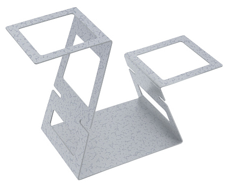 Подставка фуршетная Luxstahl Фламинго 42х20х29 см серебро, белая