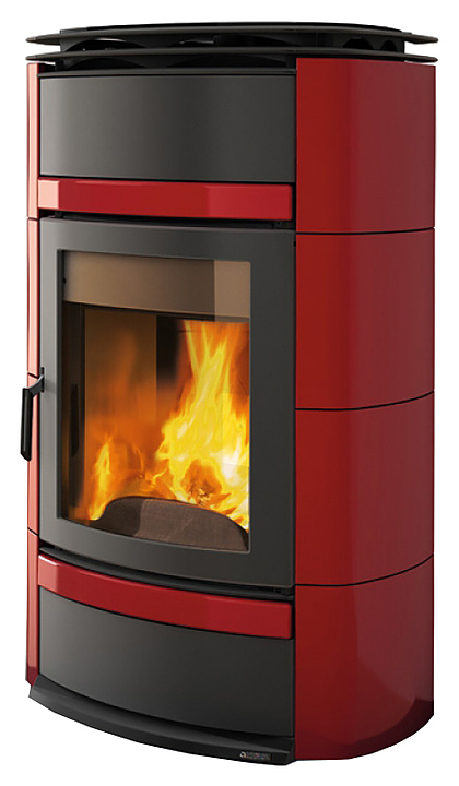 Дровяная печь-камин La Nordica Norma S Idro D.S.A. бордовая