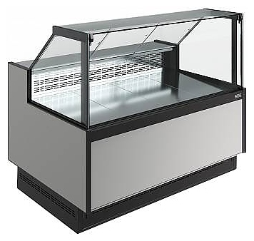 Витрина холодильная Carboma Bavaria 4 GC110 SV 1,25-1 версия 2.0 9006-9005 (без боковин)