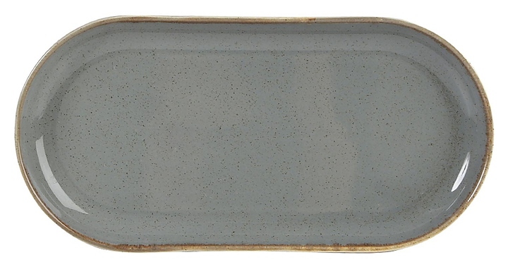 Блюдо овальное Porland Seasons 118130 300х150 мм темно-серое