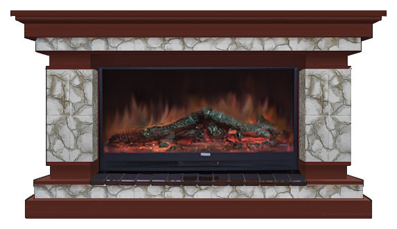 Камин Glenrich Лорд P 86 Карелия красное дерево