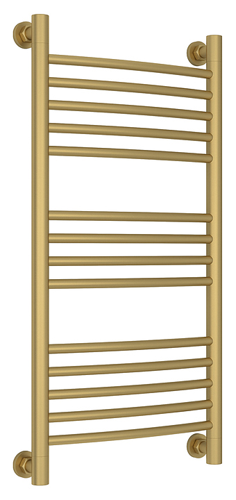 Полотенцесушитель водяной Сунержа Богема+ 80x40 см с выгнутой перемычкой, матовое золото