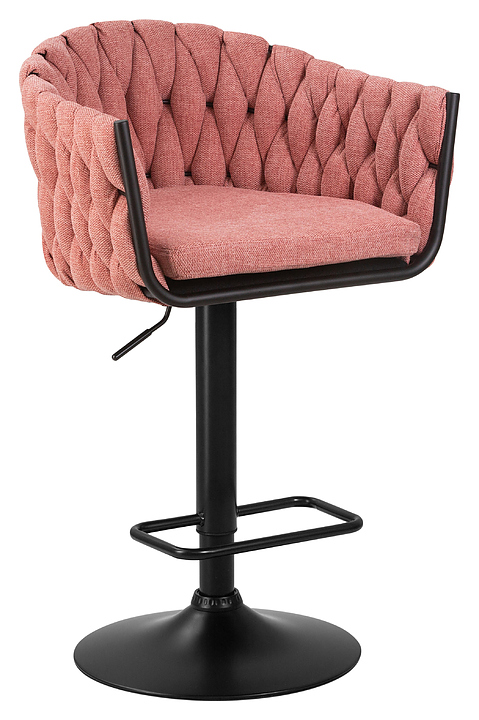 Стул барный DOBRIN 9690-LM LEON (розовый, черная сталь)