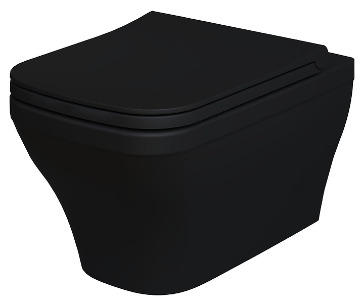 Унитаз подвесной с крышкой-сиденьем Ambassador Benefit 203T20201R-202T20201S черный матовый