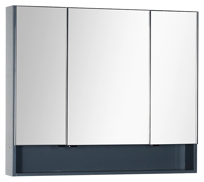Шкаф зеркальный Aquanet Виго 100 сине-серый