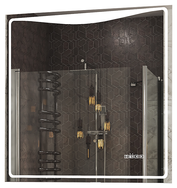 Зеркало VIGO Eva Media L 700 70х70 см