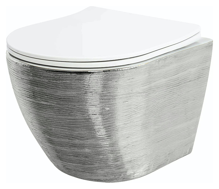 Унитаз подвесной Grossman GR-4455SWLS сиденье с микролифтом, серебристый