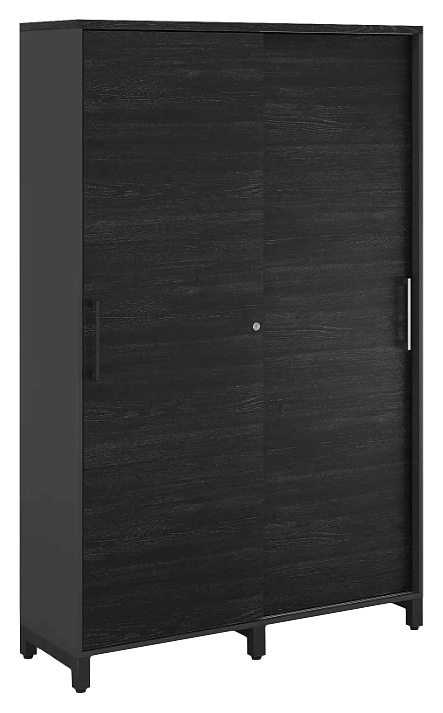 Шкаф для одежды КОБОР HG-120/40/M black/wood