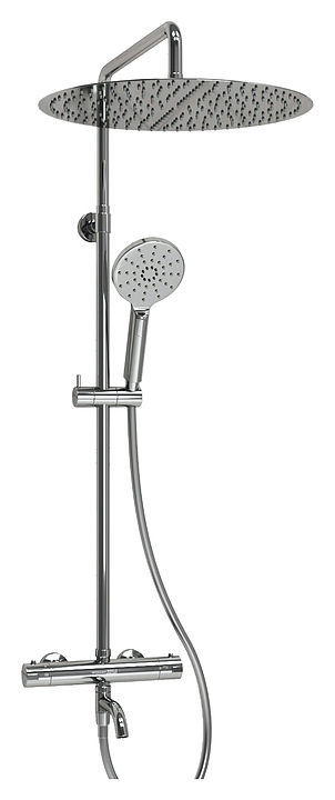 Душевая система с термостатическим смесителем Wasserkraft A188.117.127.087.CH Thermo хром