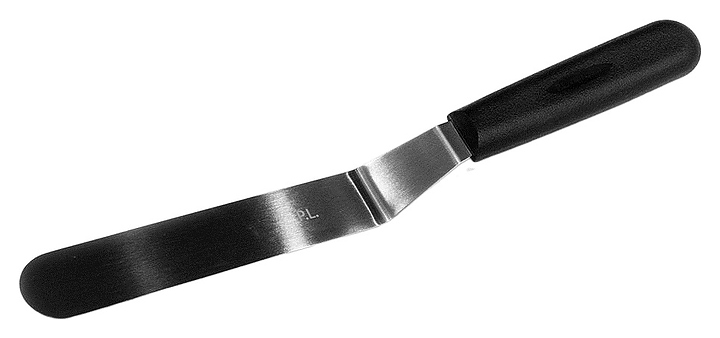 Лопатка кондитерская P.L. Proff Cuisine Chef Line 81279043 l=37,5 см с головкой 20х3,7 см изогнутая (нерж. сталь / пластик)