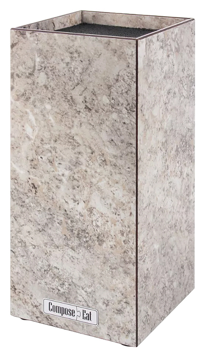 Подставка для ножей ComposeEat PDN103031OA4 10х10х23 см, мрамор серый