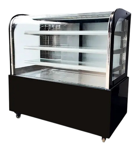 Витрина кондитерская CLSY Radius 120, 420 л черный