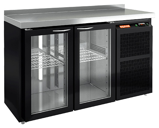 Стол холодильный барный HICOLD BNG 11 BR2 HT BAR Black