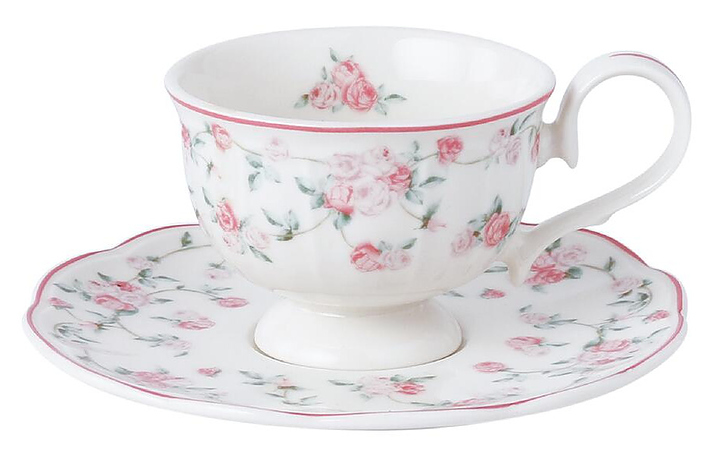 Чайная пара Noble Retro Ritz-La Vie En Rose 305608A+305010А-G001-K007 200 мл