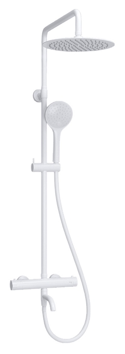 Душевая система с термостатическим смесителем Wasserkraft A188.257.155.WM Thermo белый soft-touch