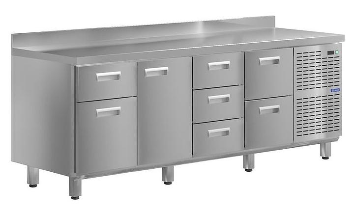 Стол холодильный KAYMAN КСХ-4132/70 (1 дверь, 7 ящиков)