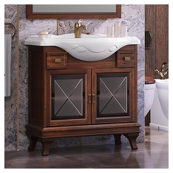 Тумба напольная под раковину OPADIRIS Борджи 85 00-00003198, светлый орех