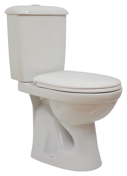 Унитаз-компакт Оскольская керамика Суперкомпакт, косой выпуск, белый