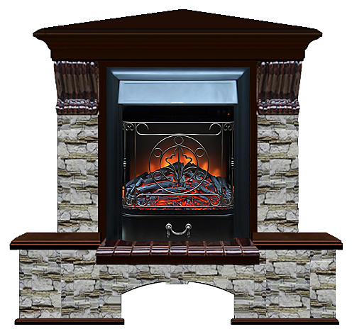 Камин Glenrich Бостон К Majestic BL Алтай дуб 46 угловой