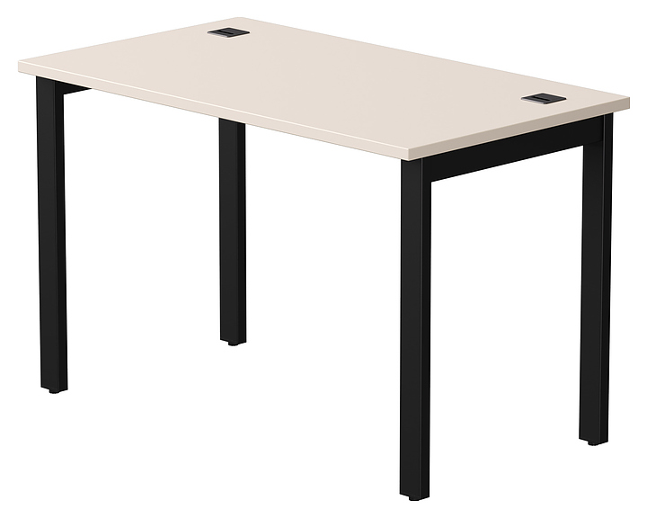 Стол офисный Everprof EVO 1180х670х755 мм (ЛДСП / металл) кашемир / черный