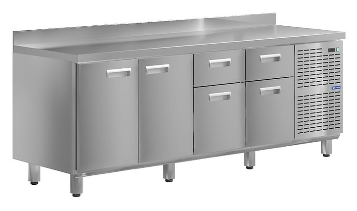 Стол холодильный KAYMAN КСХ-1144/70 (2 двери, 4 ящика)