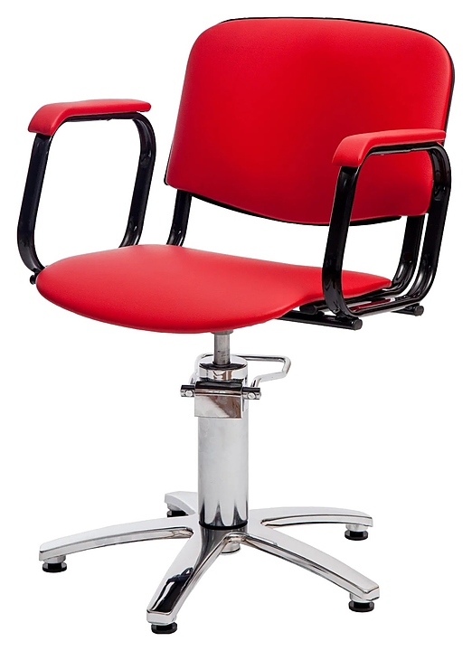 Кресло парикмахерское Имидж Мастер КОНТАКТ ПЛЮС гидравлика красное